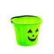 Trick Or Treat candy pail bucket isolated