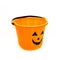 Trick Or Treat candy pail bucket isolated