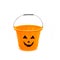 Trick Or Treat candy pail bucket isolated