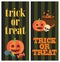 Trick or Treat Halloween Poster with Pumpkins