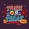 Trick or treat letters. halloween concept -