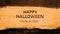 Trick or treat.typography halloween poster with calligraphy on the wall texture