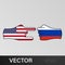 trick usa attack russia hand gesture colored icon. Elements of flag illustration icon. Signs and symbols can be used for web, logo