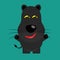 Tricky black leopard cartoon character