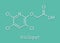 Triclopyr herbicide broadleaf weed killer molecule. Skeletal formula.