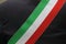 the tricolor band of the Italian mayor