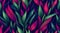 A Tricolor Botanical Leaves and Floral Decoration in a Mesmerizing Vector Design by Generative AI