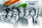 Tricolor India background with Nation Hero and Freedom Fighter for Independence Day