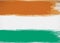 Tricolor India flag in brush strokes style, Vector illustration