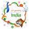 Tricolor Indian banner for 26th January Happy Republic Day of India