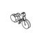 tricycle bicycle type isometric icon vector illustration