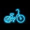 tricycle bicycle type neon glow icon illustration