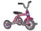 Tricycle, children bicycle. Sketch scratch board imitation. Color pink.