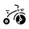 tricycle for children glyph icon vector illustration