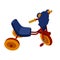 Tricycle for children, illustration vector,