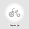 Tricycle flat icon