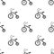 Tricycle icon in black style isolated on white background. Play garden pattern