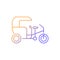 Tricycle taxi gradient linear vector icon