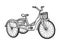 Tricycle transport sketch vector illustration