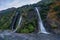 Trident Falls near Franz Josef Glacier South Island in New Zealand