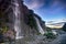 Trident Falls near Franz Josef Glacier South Island in New Zealand