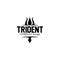 Trident Logo Template Vector Icon Design, god war weapon, spear power of the ocean