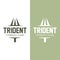 Trident Logo Template Vector Icon Design, god war weapon, spear power of the ocean