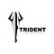 Trident Logo, Vector Magic Spear of Poseidon Neptune, Triton King Design, Template Icon Brand Illustration