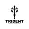 Trident Logo, Vector Magic Spear of Poseidon Neptune, Triton King Design, Template Icon Brand Illustration