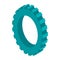 Tridimensional silhouette blue gear wheel icon