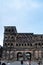 Trier, Rijnland-Palts, Germany, 23th of March, 2024, The Historic Porta Nigra Gate Against the Trier Skyline