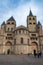 Trier, Rijnland-Palts, Germany, 23th of March, 2024, The Iconic Trier Cathedral Under a Dramatic Cloudy Sky