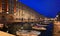 Trieste in the evening - View on Grand Canal and Antonio Thaumaturgo Church