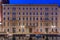 Trieste, Italy, 21 June 2023: Night view of Carlo Schmidt theatr