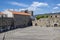 Trieste / ITALY - June 23, 2018: Castello di San Giusto historic fortress during touristic season. Sunny hot summer day