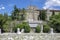 Trieste / ITALY - June 23, 2018: Castello di San Giusto historic fortress during touristic season. Sunny hot summer day