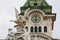 Trieste town hall clock and fountain of the four continents