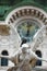 Trieste town hall clock and fountain of the four continents