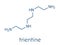 Triethylenetetramine TETA, trientine Wilson`s disease drug molecule. Skeletal formula.