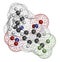 Trifluralin herbicide molecule. 3D rendering. Atoms are represented as spheres with conventional color coding: hydrogen white,.