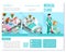 Trifold Brochure Medical Clinic Clean Blue Vector Basic Template