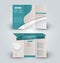 Trifold business brochure leaflet template