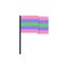 Trigender flag flat icon, vector illustration