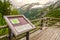 Triglav National Park, - Slovenia - panoramic viewpoint info sign