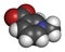 Trigonelline molecule. Metabolite of niacin (vitamin B3) but also found in a number of plants, including fenugreek. 3D rendering.