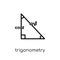 Trigonometry icon. Trendy modern flat linear vector Trigonometry