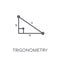 Trigonometry linear icon. Modern outline Trigonometry logo conce