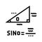 trigonometry math science education line icon vector illustration