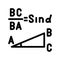 trigonometry math science education line icon vector illustration