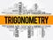 Trigonometry word cloud collage